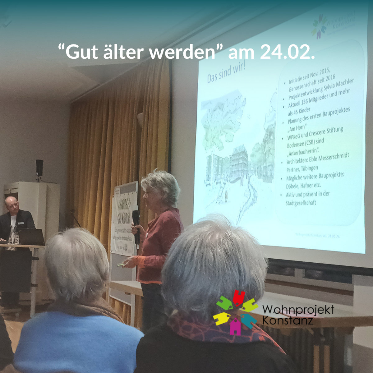 Veranstaltung "Gut älter werden" am 24. Februar 2026 // Wohnprojekt Konstanz eG